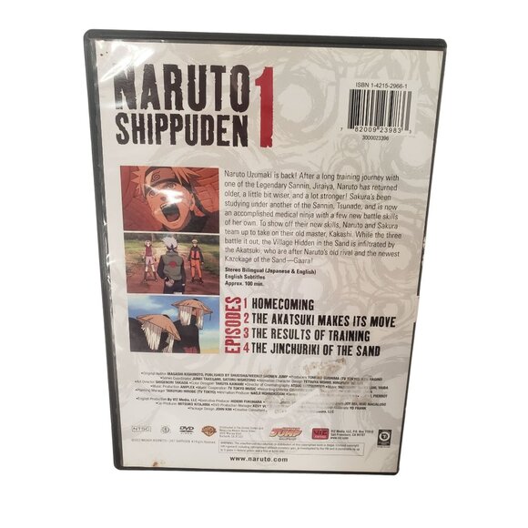 Naruto Shippuden Volume 1 Shonen Jump DVD Original Uncut Episodes 1-4 - Picture 2 of 6